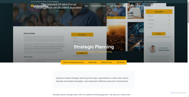 Security scan screenshot of https://systemsway-website.pages.dev/services/strategic-planning/