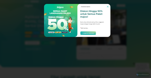 Security scan screenshot of https://majoo.id