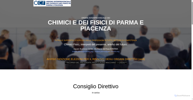 Security scan screenshot of https://www.chimiciparmapiacenza.it/
