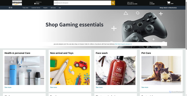 Security scan screenshot of http://amazon-ten-gamma.vercel.app/