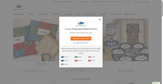 Security scan screenshot of https://judaicawebstore.com