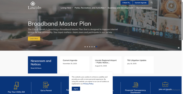 Security scan screenshot of https://www.lincolnca.gov/