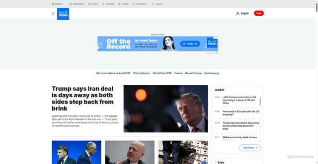 Security scan screenshot of https://l.euronews.com