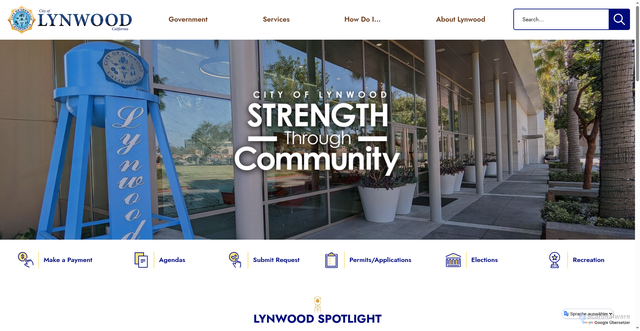 Security scan screenshot of https://lynwoodca.gov/