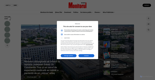 Security scan screenshot of ads.winmediasyndication.ro