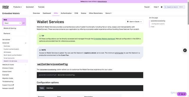 Security scan screenshot of https://metamask-docs-fbv47wj26-consensys-ddffed67.vercel.app/embedded-wallets/sdk/react/advanced/wallet-services/