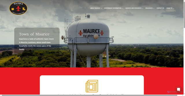 Security scan screenshot of https://townofmaurice.gov/