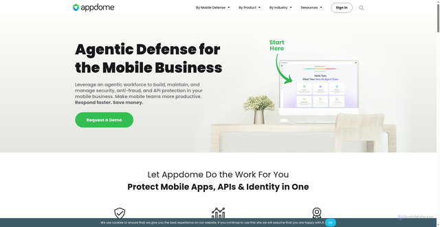 Security scan screenshot of https://appdome.com