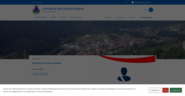 Security scan screenshot of https://comune.sandamianomacra.cn.it/