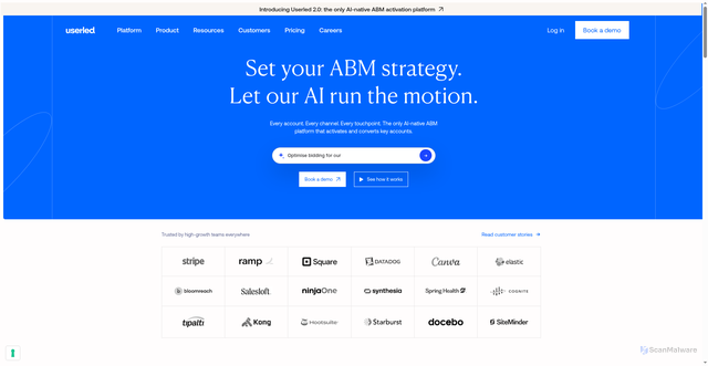 Security scan screenshot of https://userled.io