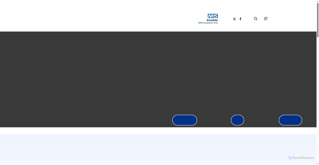 Security scan screenshot of http://www.airedale-trust.nhs.uk/