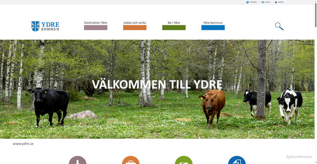 Security scan screenshot of http://www.ydre.se