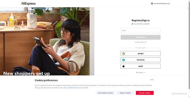 Security scan screenshot of https://uland.taobao.com