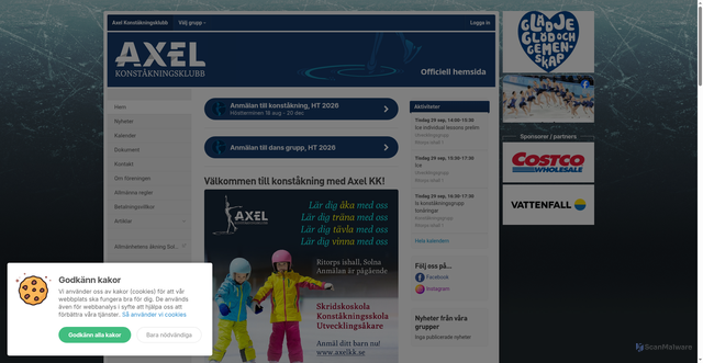 Security scan screenshot of https://axelkk.se