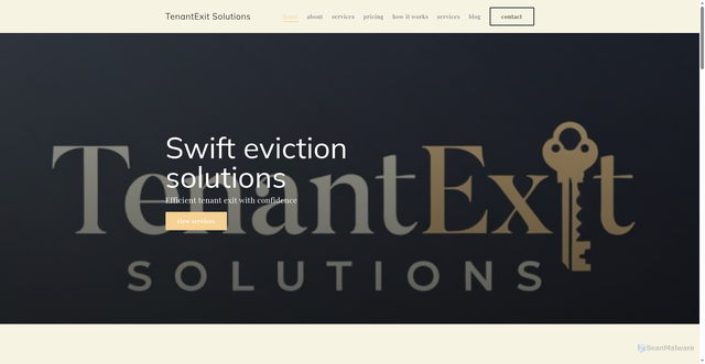 Security scan screenshot of http://tenantexit.com/