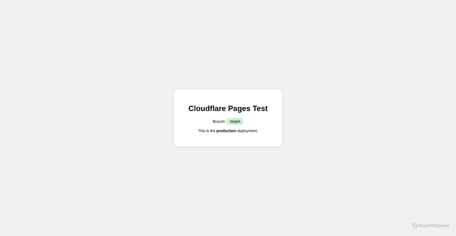 Security scan screenshot of http://simple-cloudflare-pages-test.pages.dev/