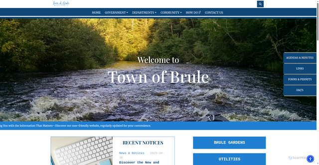 Security scan screenshot of https://brulewi.gov/