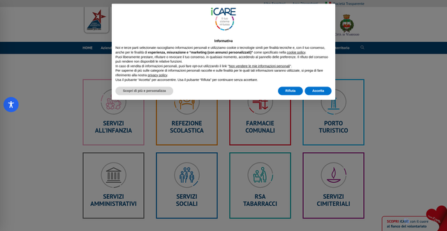 Security scan screenshot of https://www.icareviareggio.it/