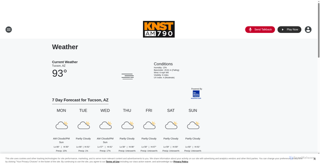Security scan screenshot of https://knst.iheart.com/weather/