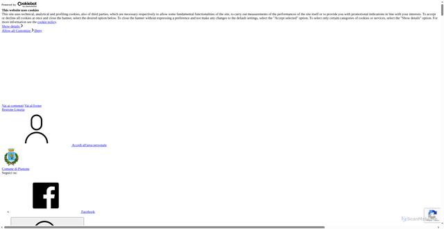 Security scan screenshot of https://www.comune.pignone.sp.it/