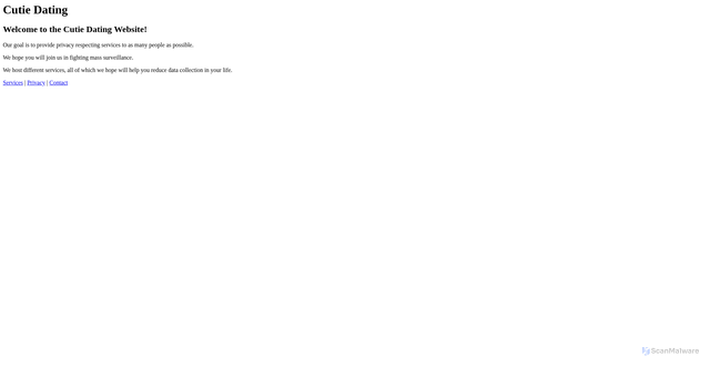 Security scan screenshot of https://cutie.dating