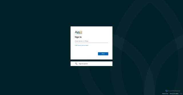Security scan screenshot of https://myaya.ayahealthcare.com