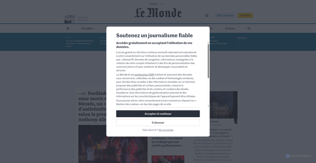Security scan screenshot of https://yao.clients-smspickup.com/