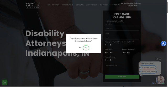 Security scan screenshot of https://gccdisability.com/indianapolis-disability-attorney/