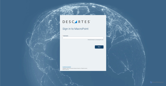 Security scan screenshot of https://visibility.macropoint.com