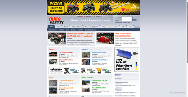 Security scan screenshot of https://www.quadmania.cz