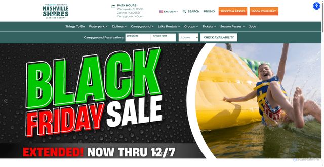 Security scan screenshot of https://nashvilleshores.com/