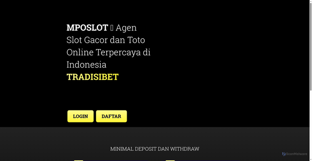 Security scan screenshot of http://mposlot-tradisibet.pages.dev/
