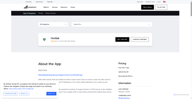 Security scan screenshot of https://firewall.appdevelopergroup-pack3.co