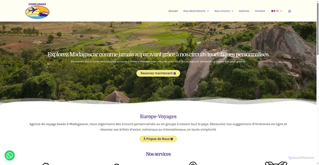 Security scan screenshot of https://europevoyages-madagascartours.com