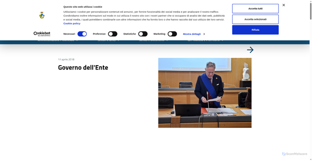 Security scan screenshot of https://portale.provincia.ms.it/