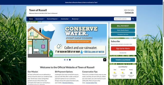Security scan screenshot of https://russell-ar.gov/