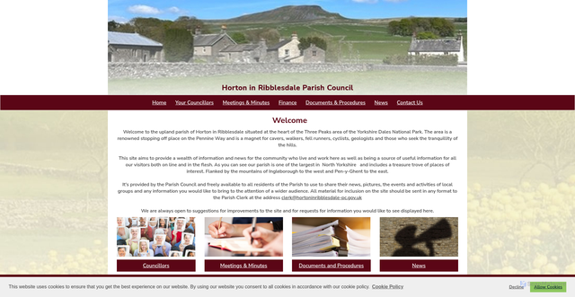 Security scan screenshot of http://www.hortoninribblesdale-pc.gov.uk