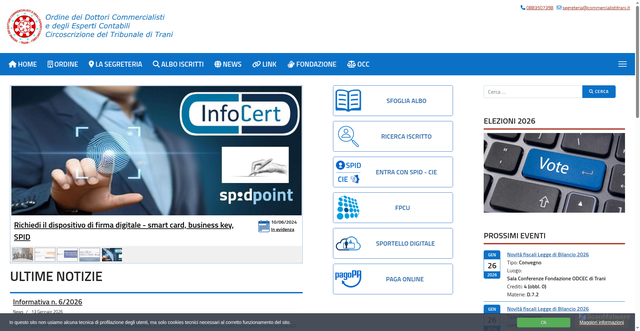 Security scan screenshot of https://www.commercialistitrani.it