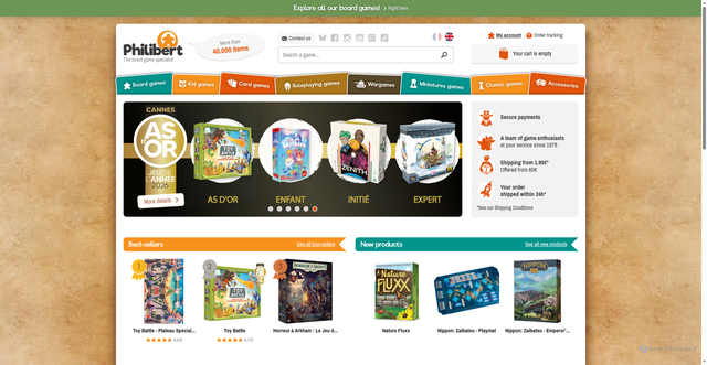 Security scan screenshot of https://philibertnet.com