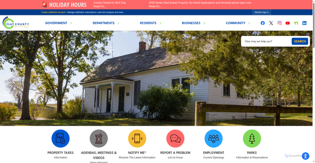 Security scan screenshot of https://claycountymo.gov