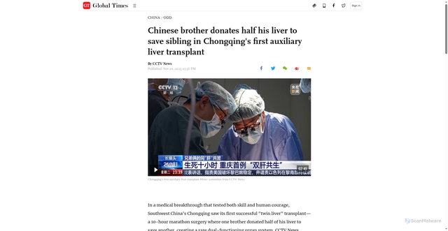 Security scan screenshot of https://www.globaltimes.cn/page/202511/1348665.shtml