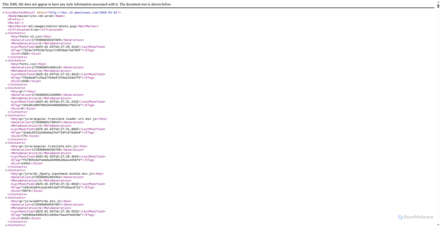 Security scan screenshot of https://assets.mlcdn.com/
