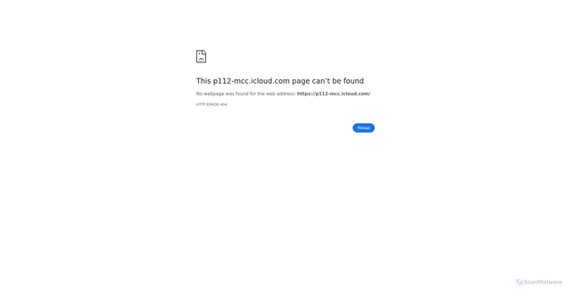 Security scan screenshot of https://p112-mcc.icloud.com