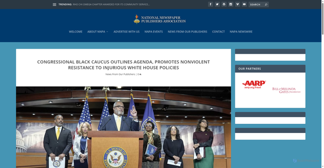 Security scan screenshot of https://nnpa.org/congressional-black-caucus-outlines-agenda-promotes-nonviolent-resistance-to-injurious-white-house-policies/