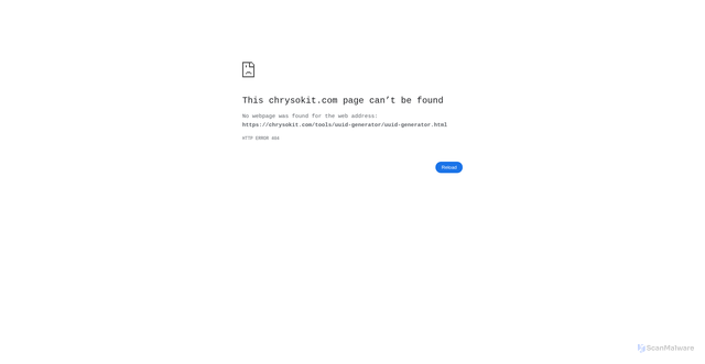 Security scan screenshot of https://chrysokit.com/tools/uuid-generator/uuid-generator.html