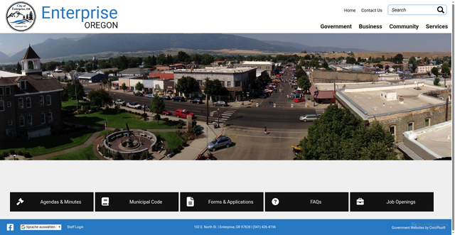Security scan screenshot of https://www.enterpriseoregon.gov/