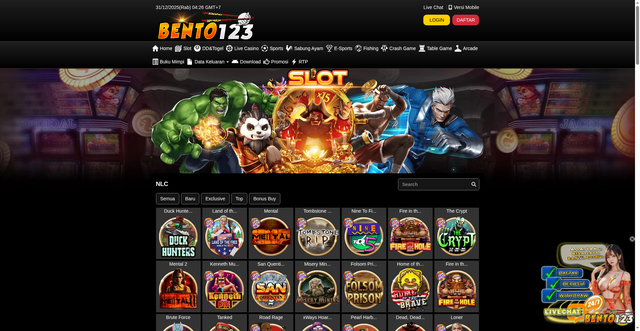 Security scan screenshot of https://ndxx-bento123.com/desktop/game/slot/nlc