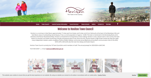 Security scan screenshot of http://www.honiton.gov.uk/