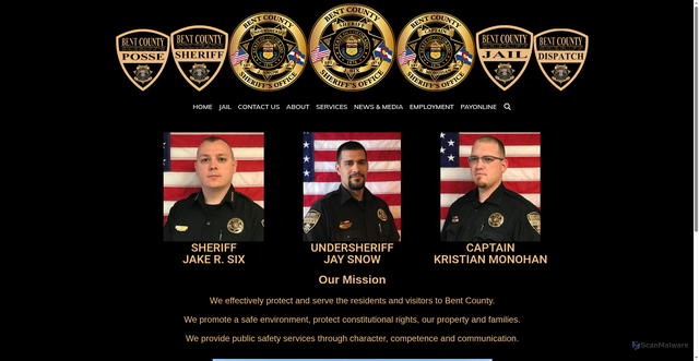 Security scan screenshot of https://bentsheriff.gov/