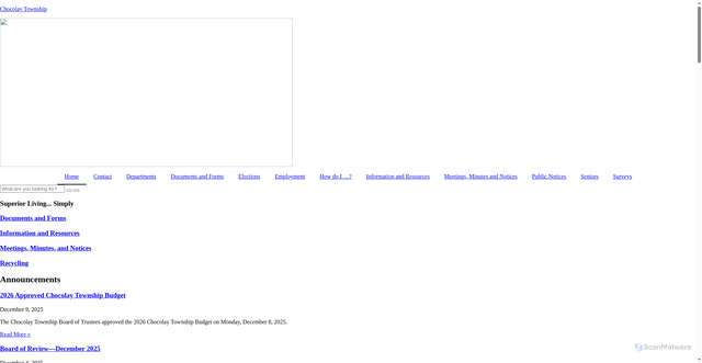 Security scan screenshot of chocolay.gov